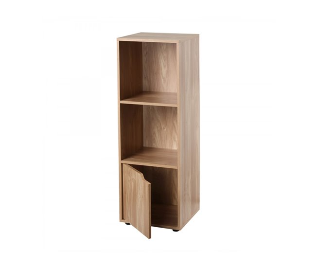 Mueble 3 estantes con una puerta Madera