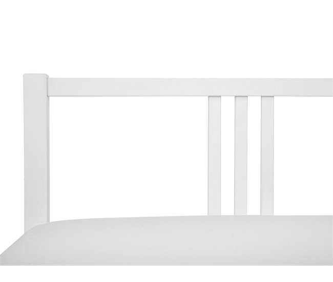 Beliani Cama Madera de pino VANNES 167x209 Blanco
