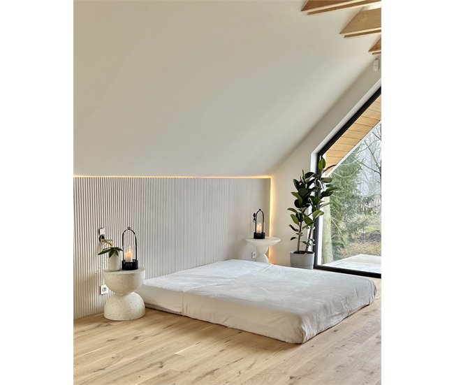 Beliani Mesa auxiliar CAFFI Crema