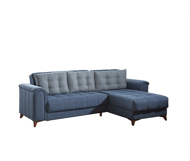 Chaise longue reversible con cama ELZA Azul