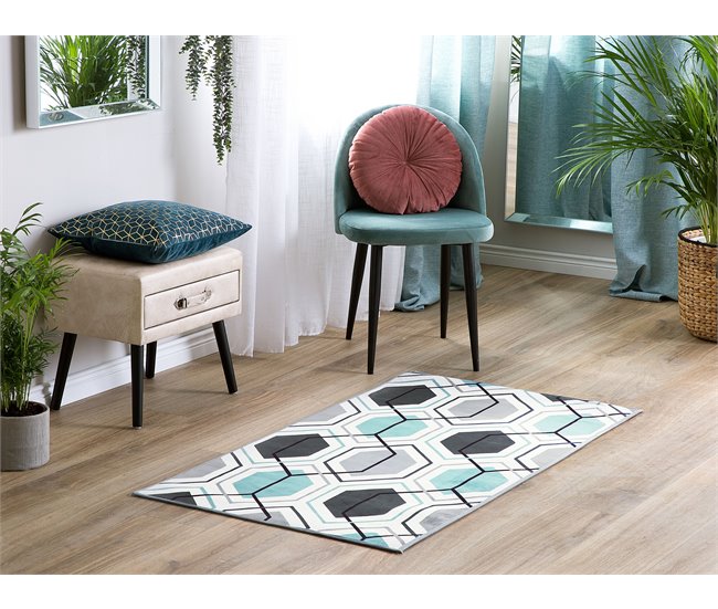 Beliani Alfombra de pelo corto GIRESUN 80x150 Gris Oscuro