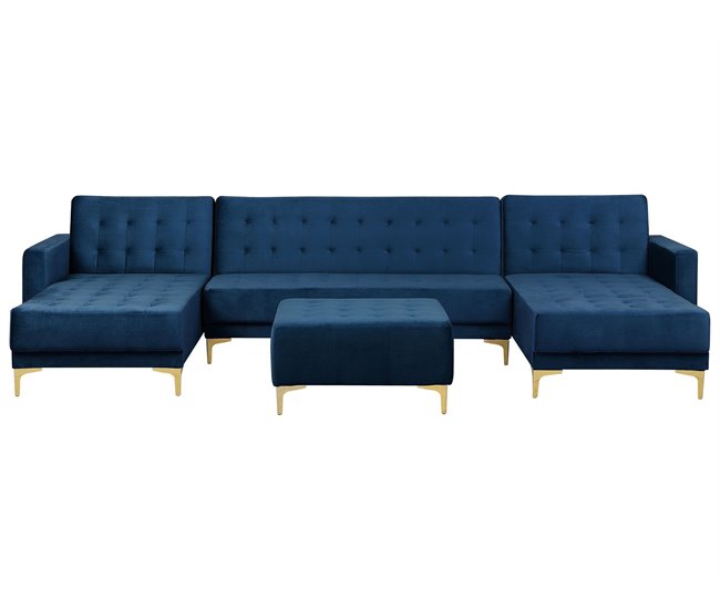 Beliani Sofá cama Terciopelo ABERDEEN Arena