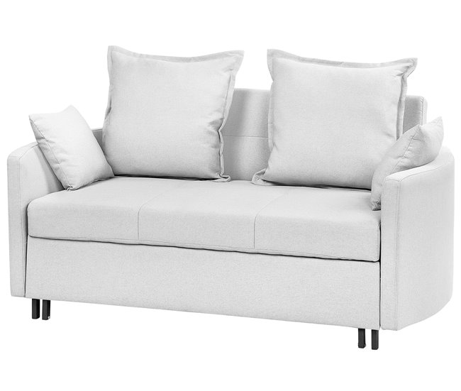 Beliani Sofá cama Poliéster HOVIN Beige