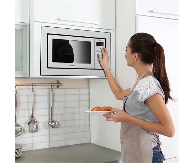 Cecotec Microondas encastrable con plato Microondas Encastrable G Plateado