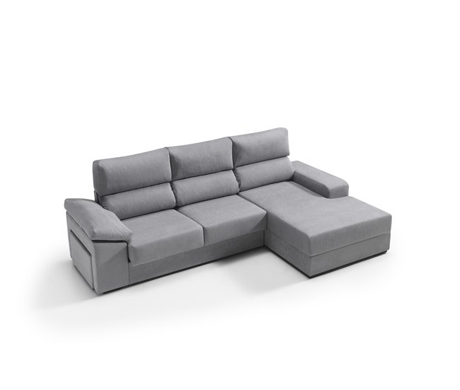 Chaise longue con arcón RUBIK Gris