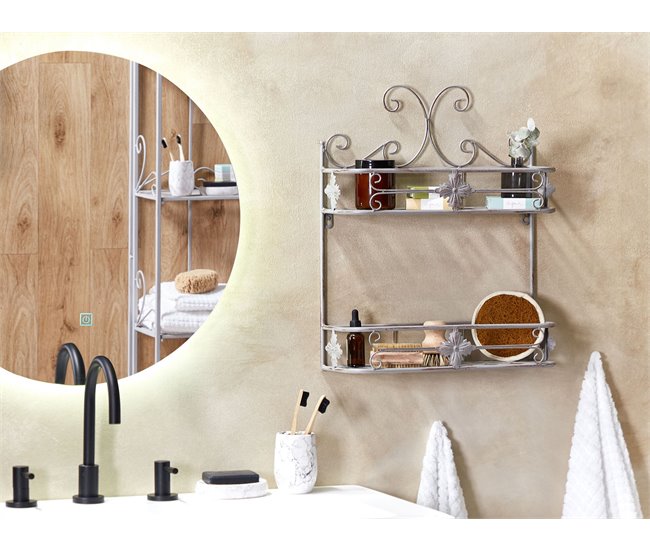 Beliani Estante de baño MARAYES Gris