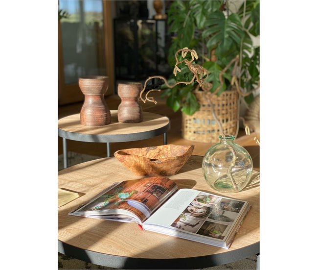 Beliani Conjunto de 2 mesas de centro MELODY Marron