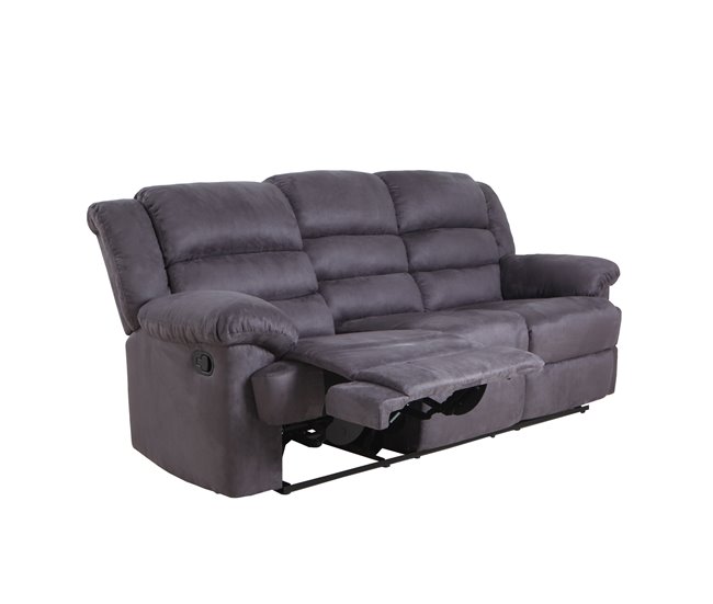 Sofá relax 3 plazas BERRY Gris Oscuro