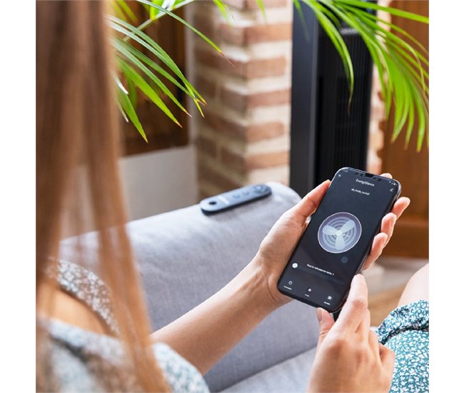 Ventilador de torre EnergySilence 9190 SkyLine Ionic Connected Cecotec Negro