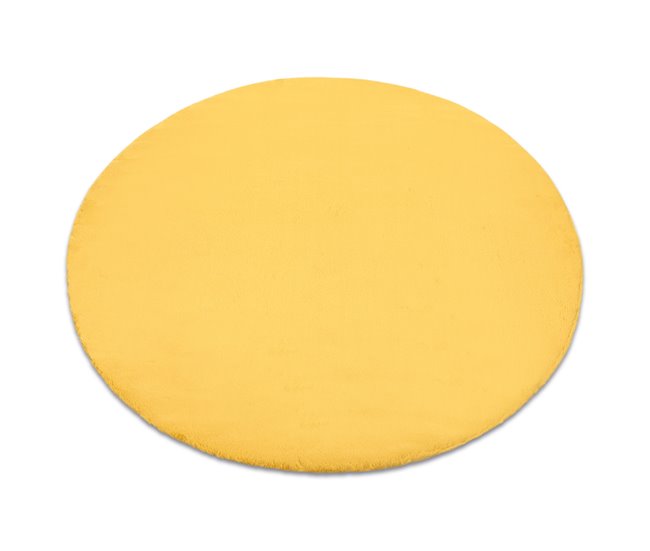 Alfombra BUNNY Imitación de piel de conejo 140x140 Amarillo