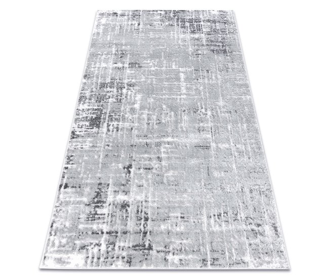 Alfombra MEFE moderna 8722 Líneas vintage Structural dos nivel 80x150 Gris
