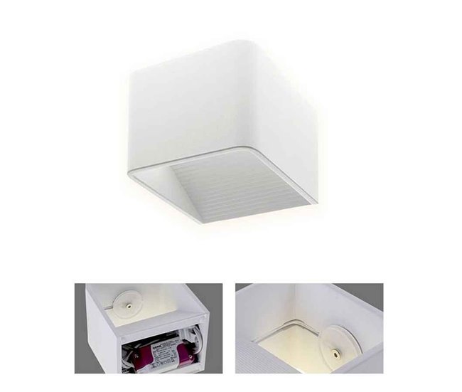 Aplique De Pared Aluminio Serie Edna Beige