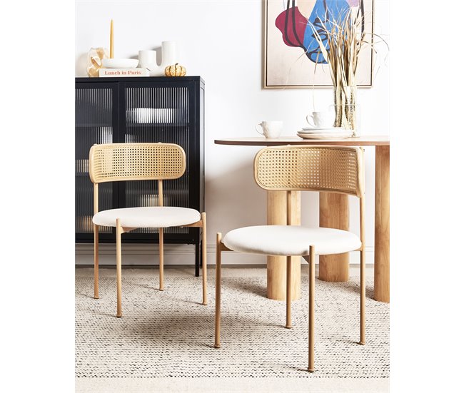 Beliani Silla de comedor ANDOVER Beige