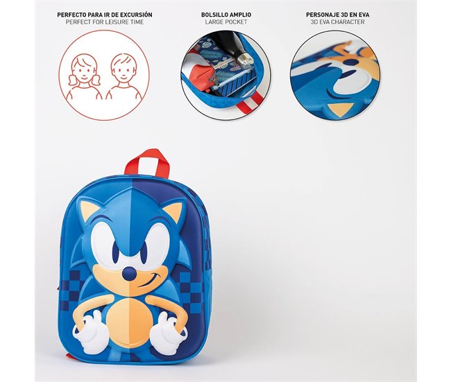 MOCHILA INFANTIL 3D SONIC Multicolor