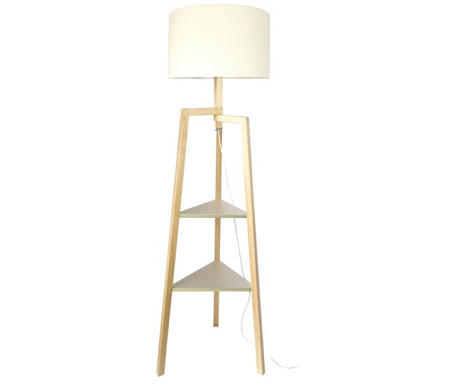 Lámpara de pie CHAN marca CONFORAMA 153cm Madera Clara