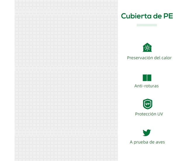 Invernadero de Terraza Acero, PE Outsunny Blanco