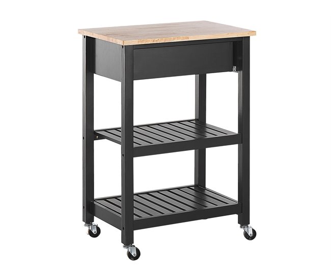Beliani Carrito de cocina HIUMA 58 Blanco