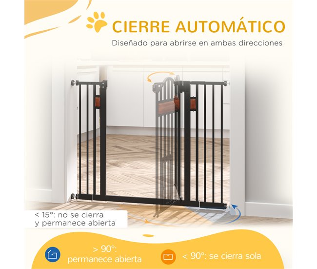 Barrera de Seguridad de Perros Acero y Plástico PawHut Negro