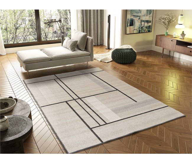 Alfombra diseños geométricos DOMUS - ATTICGO 80x150 Beige
