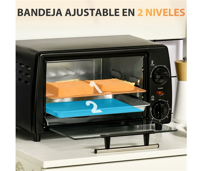 Horno Eléctrico Sobremesa Negro