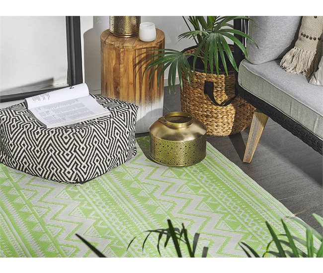 Beliani Alfombra de exterior NAGPUR 120x180 Turquesa