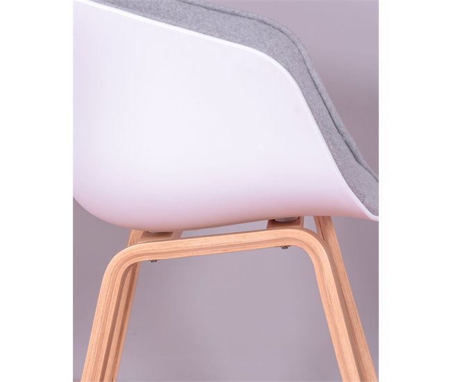 Silla Nórdica Tapizada en Algodón - Daxer Gris