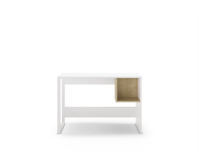 Mesa escritorio LYLY 1 hueco y pata metal Blanco
