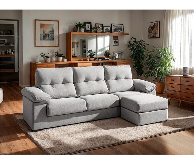 Chaise longue MIA reversible Gris Claro