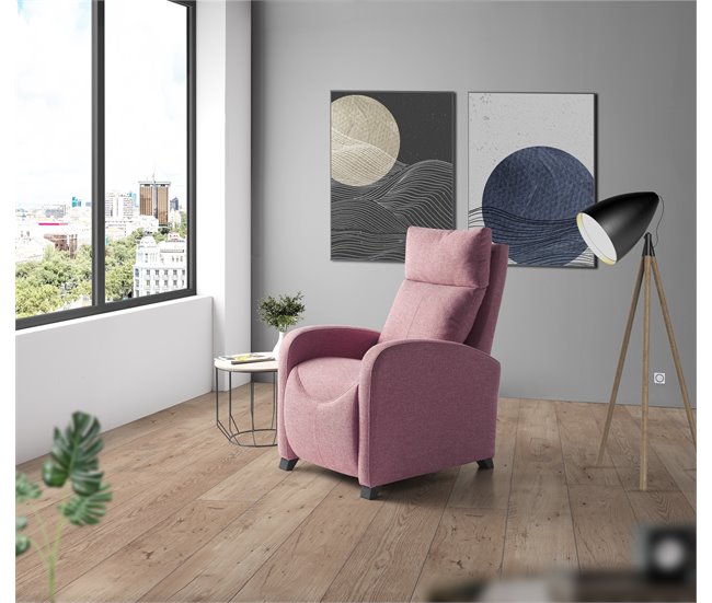 Sillón relax MILU manual color rosa Rosa