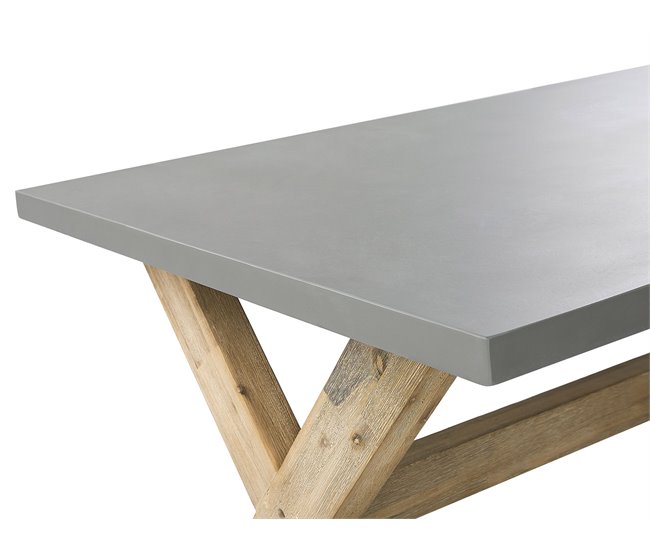 Beliani Mesa de jardín OLBIA 100x200 Gris