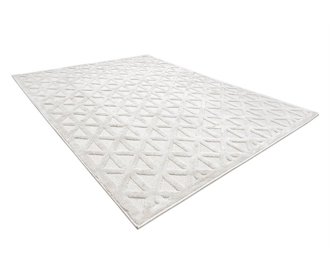 Alfombra SANTO sisal 58500 Triangulos geométrica 160x220 Crema