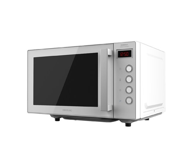 Microondas GrandHeat 2000 Flatbed White Cecotec Plateado