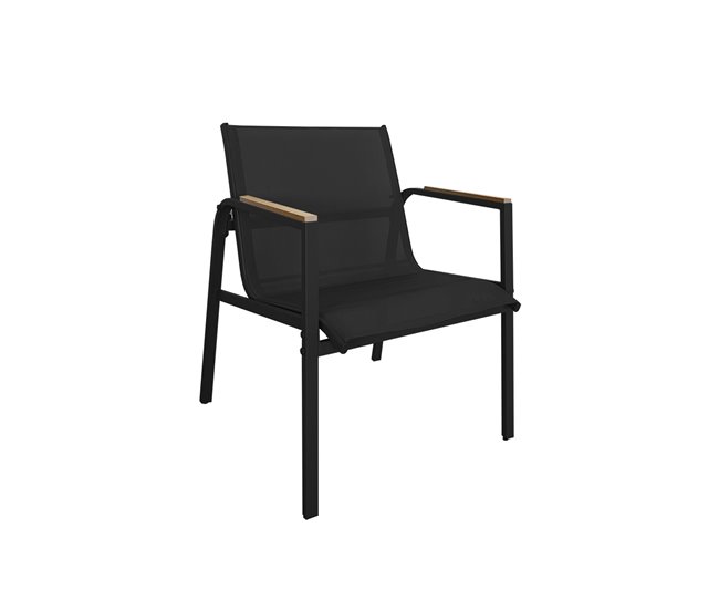 Acomoda Textil – Conjunto Jardín de Sofá + 2 Sillones + Mesa Negro