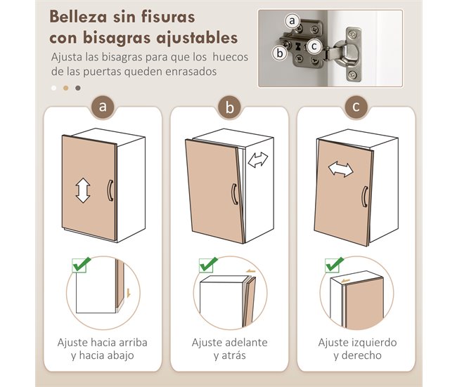 Alacena de Cocina MDF HOMCOM, hogar - cocina Blanco