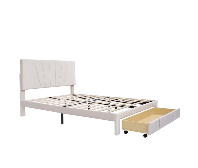 Camas de matrimonio 145x208 Beige