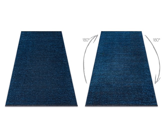 Alfombra FLORENCE 24021 glamour tejido plano flecos 135x190 Azul