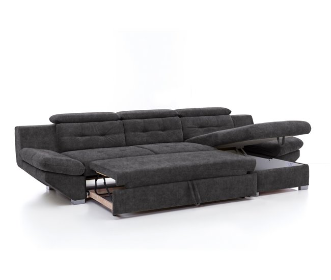 Chaise longue convertible en cama ETERNITY Antracita