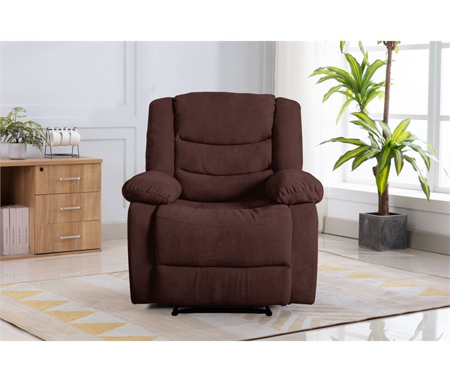 Sillón relax de tela CHEF2 Chocolate