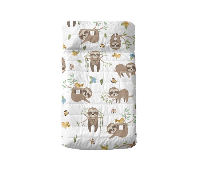 Happy sloth Colcha Multicolor