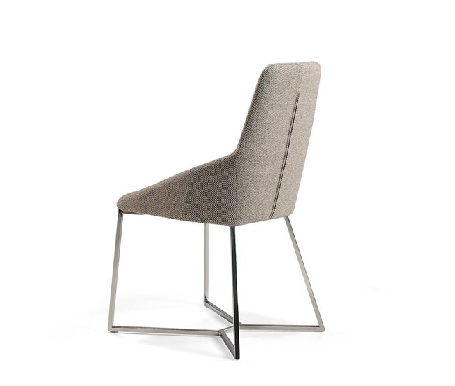 ANGEL CERDA Silla tela gris Aluminio