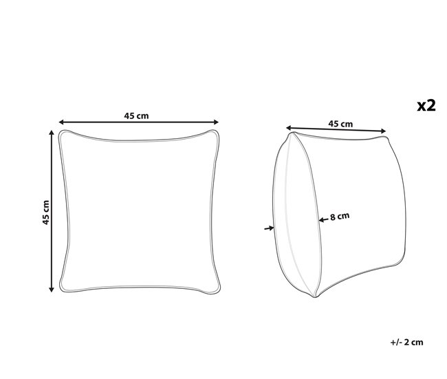 Beliani Cojín decorativo MARSHMALLOW Rojo