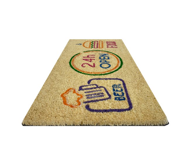 Acomoda Textil – Felpudo de Coco Natural Ecológico Animado. Marron Claro