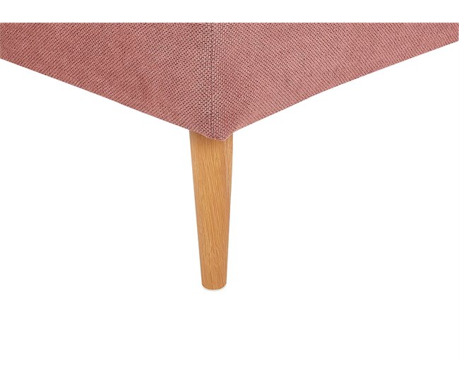 Beliani Chaise longue Poliéster NIORT Rosa