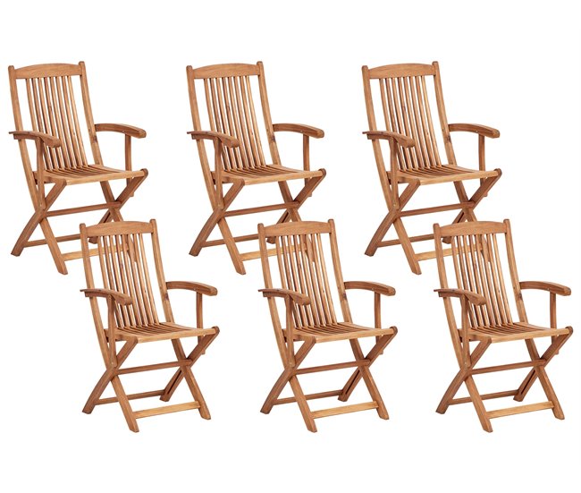 Beliani Conjunto de comedor MAUI II Madera Clara