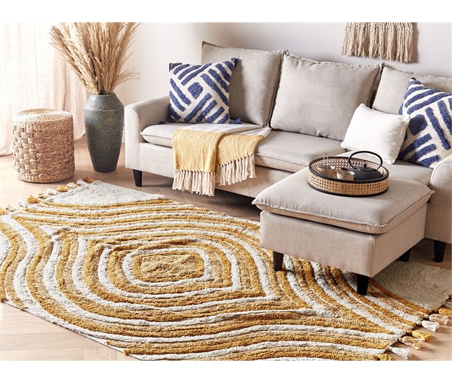 Beliani Alfombra de pelo corto BINGOL 140x200 Beige