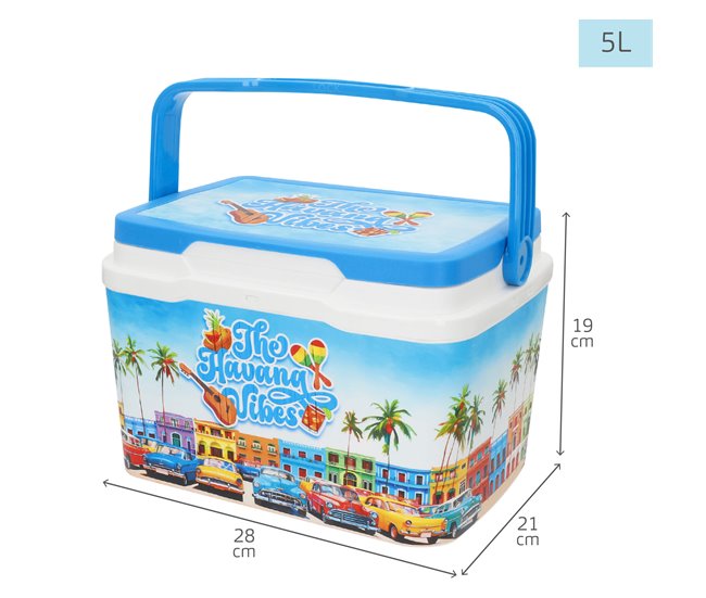 Aktive Nevera rígida de playa 5 litros Summer Trends Multicolor