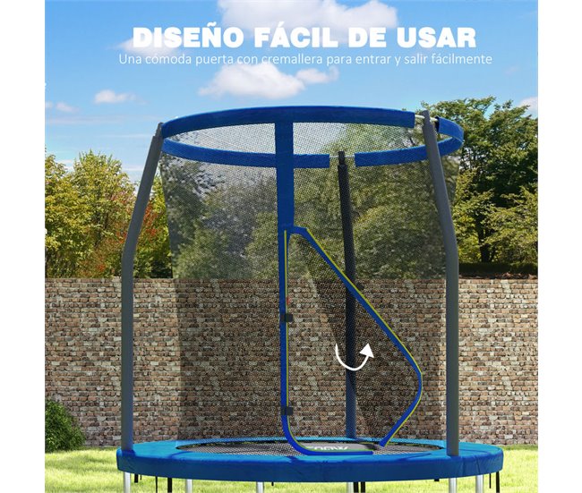 Cama Elástica Acero, PP SPORTNOW Azul