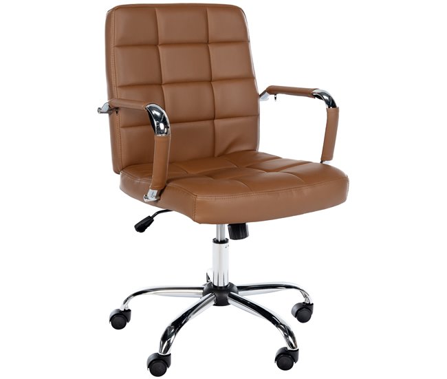 Silla de oficina - Ashland - Simil cuero Marron Claro