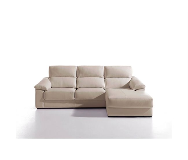 Chaise longue piel WILLY Beige