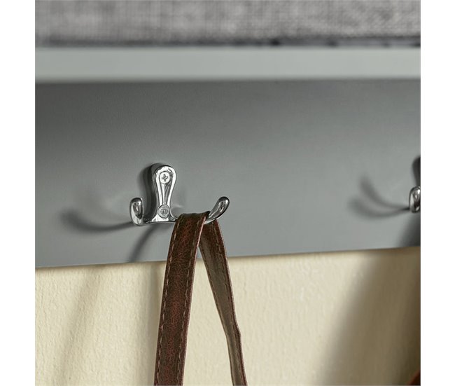 Perchero de pared con 5 ganchos y 3 cajones FRG282-HG SoBuy Gris